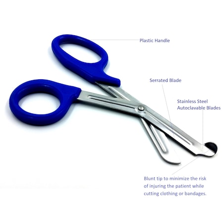 A2Z Scilab Blue Handle with Stainless Steel Blades Trauma Shears 7.25" A2Z-ZR183